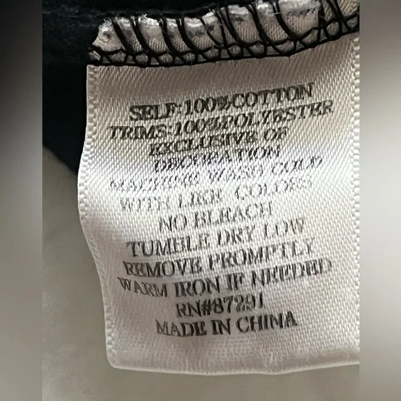 JW Los Angeles floral embroidery black cotton dress size medium - Picture 7 of 16